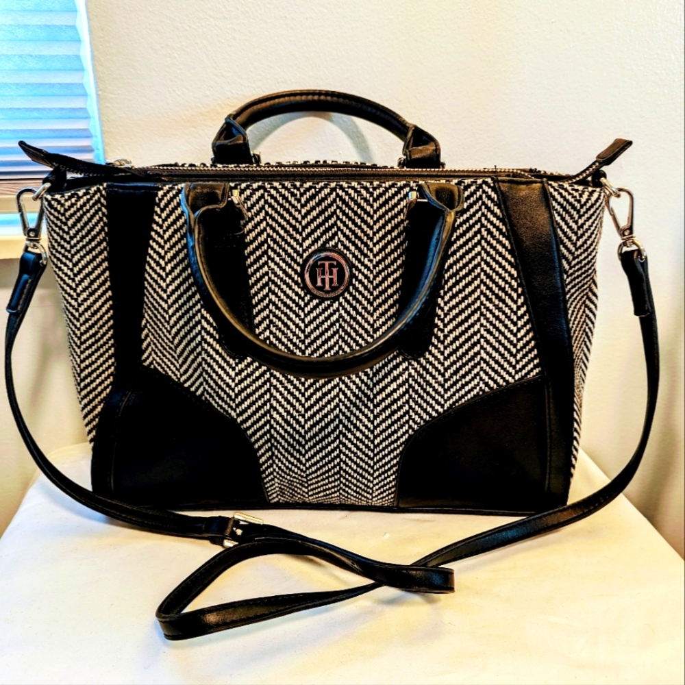 Tommy Hilfiger Faux Leather Plaid Purse